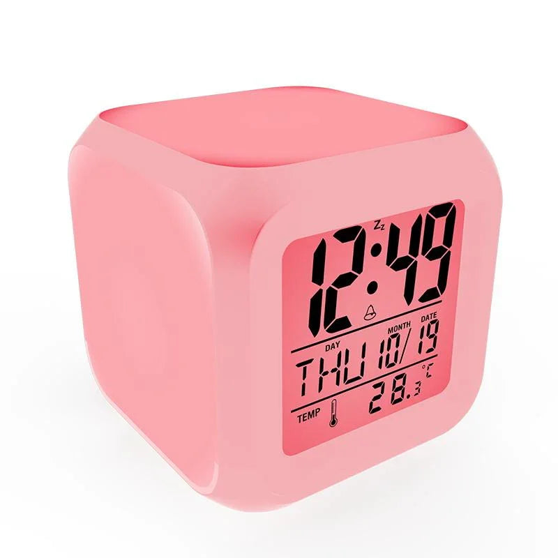 Glowing LED Color Changing Digital Alarm Clock