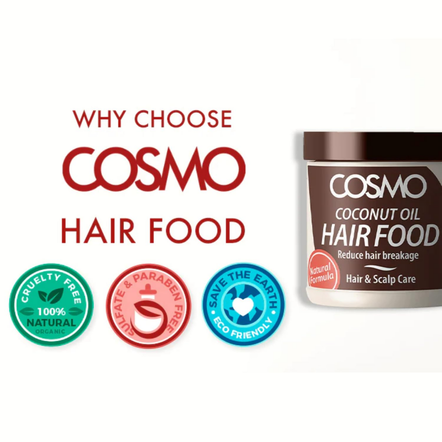 Cosmo Coconut Oil Hair Food Reduce Hair Breakage - 170ml
