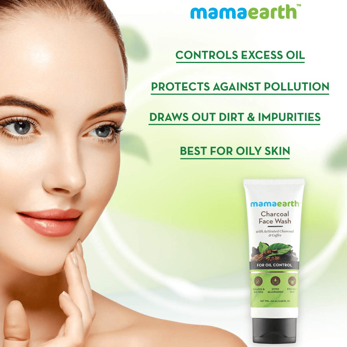 Mamaearth Charcoal Facewash For Oil Control - 100ml