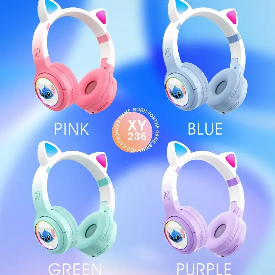 RGB Light Cat Wireless Headphone XY-236