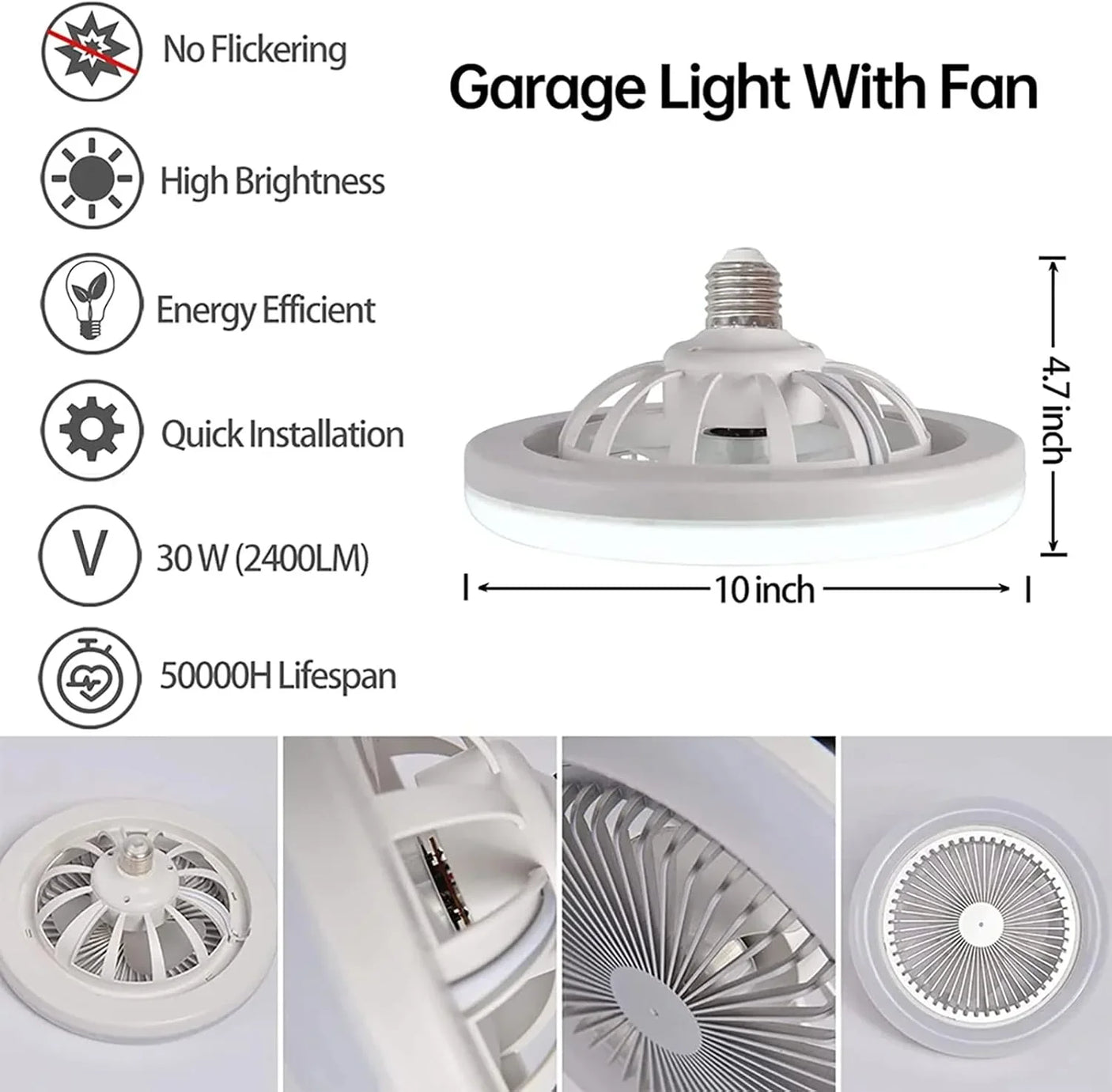 Multifunction Modern Ceiling Fan With LED Lamp