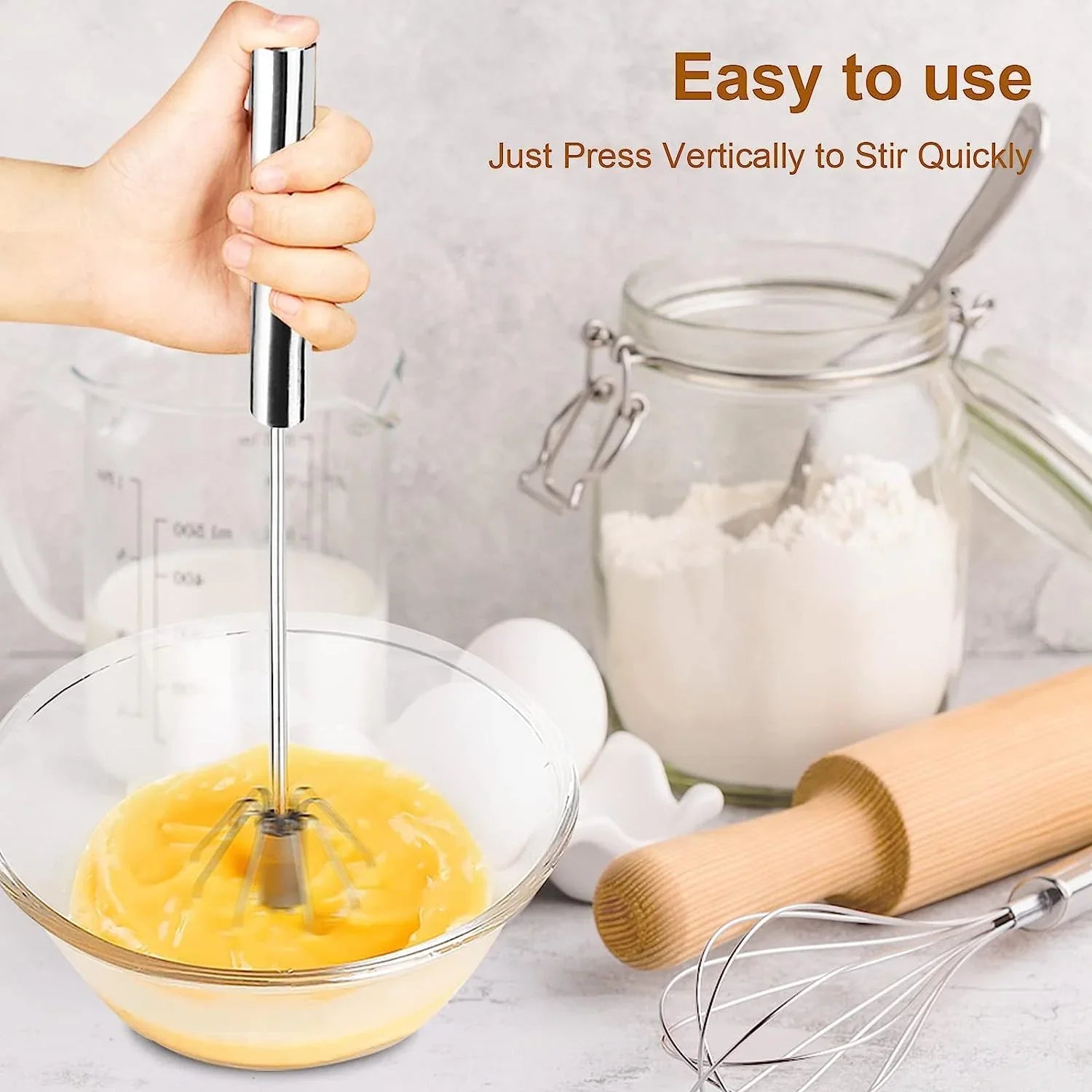 Stainless Steel Manual Egg Beater