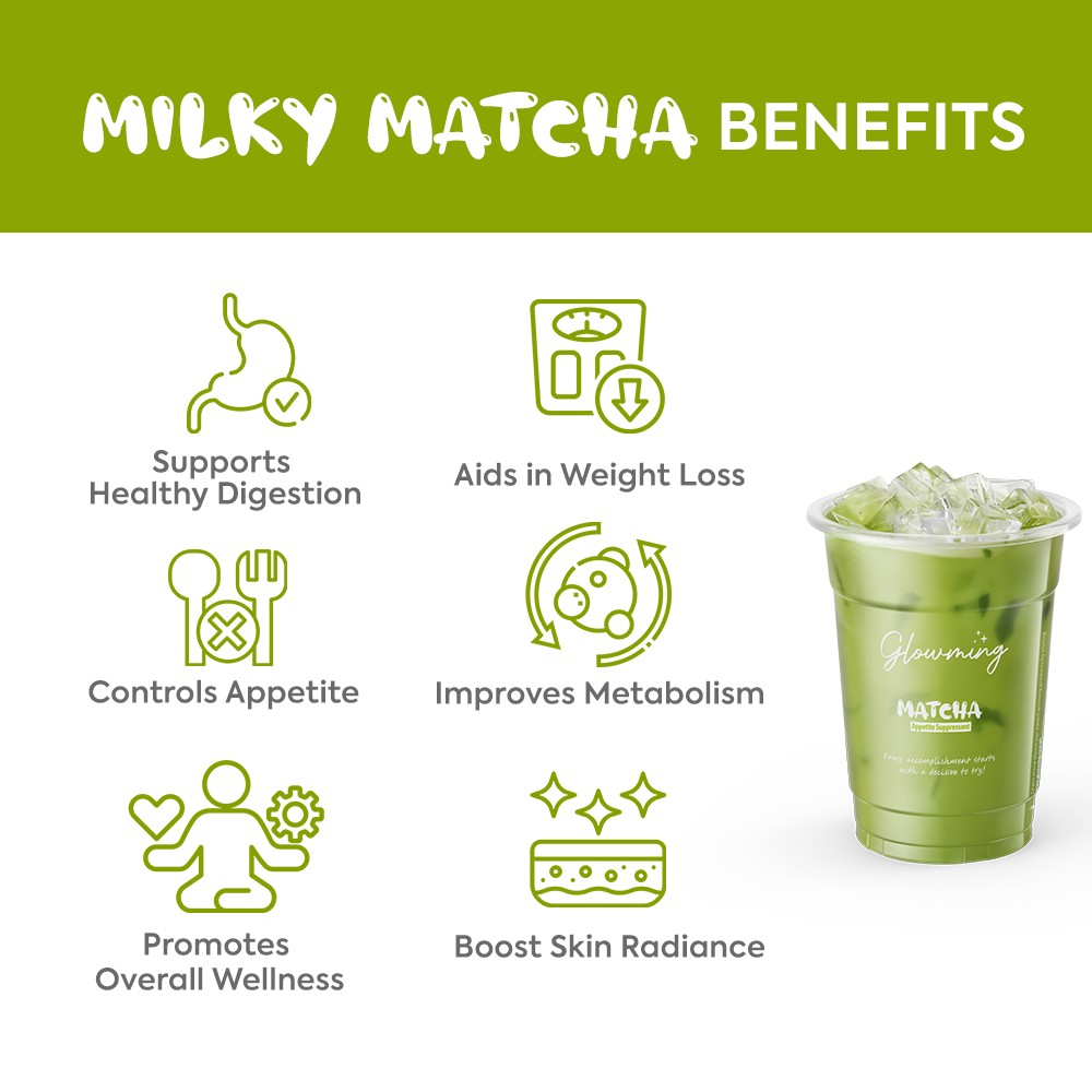 Glowming Milky Matcha Appetite Suppressant Drink - 10 Sachets × 20g