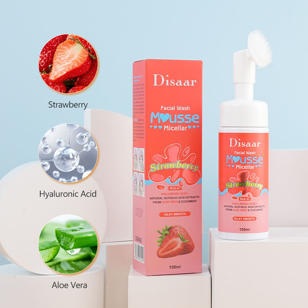 Disaar Strawberry Micellar Facial Wash Mousse - 150ml