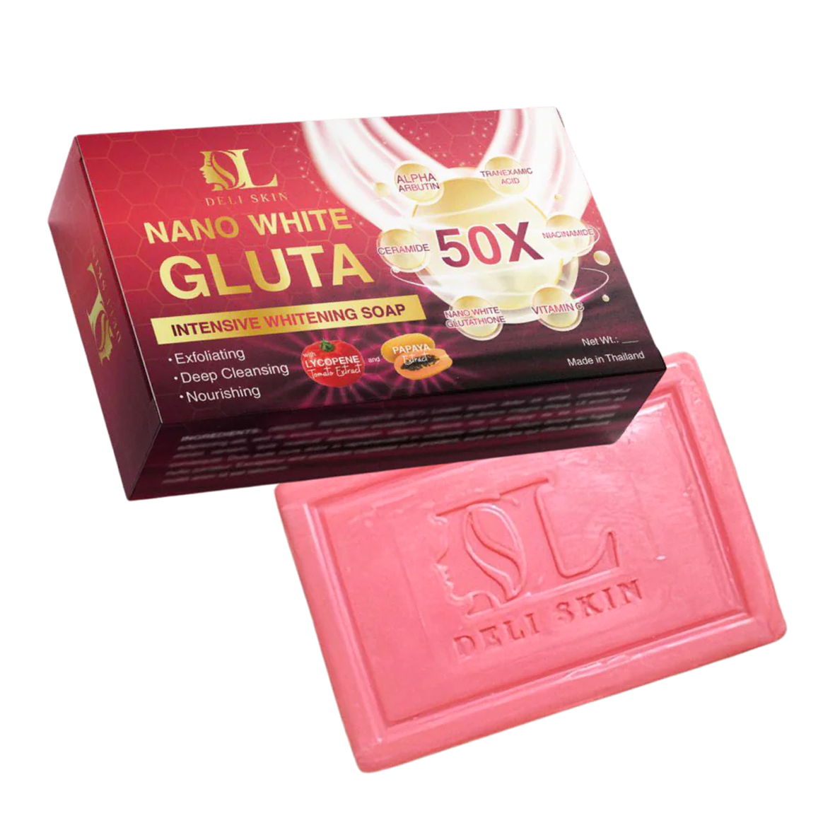 Deli Skin Nano White Gluta Intensive Brightening Soap - 90g