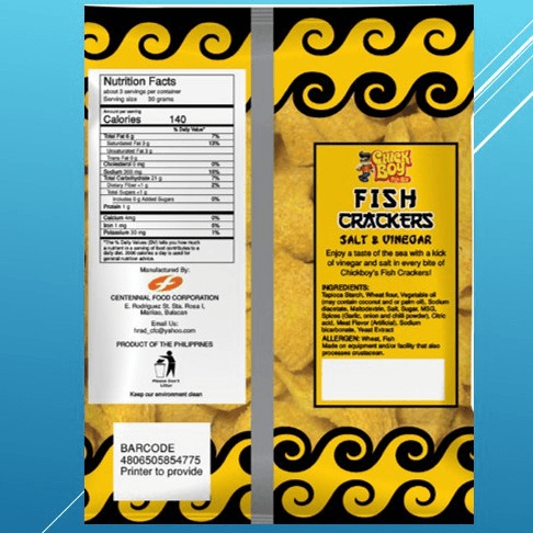 Chickboy Fish Cracker Salt and Vinegar 100gm