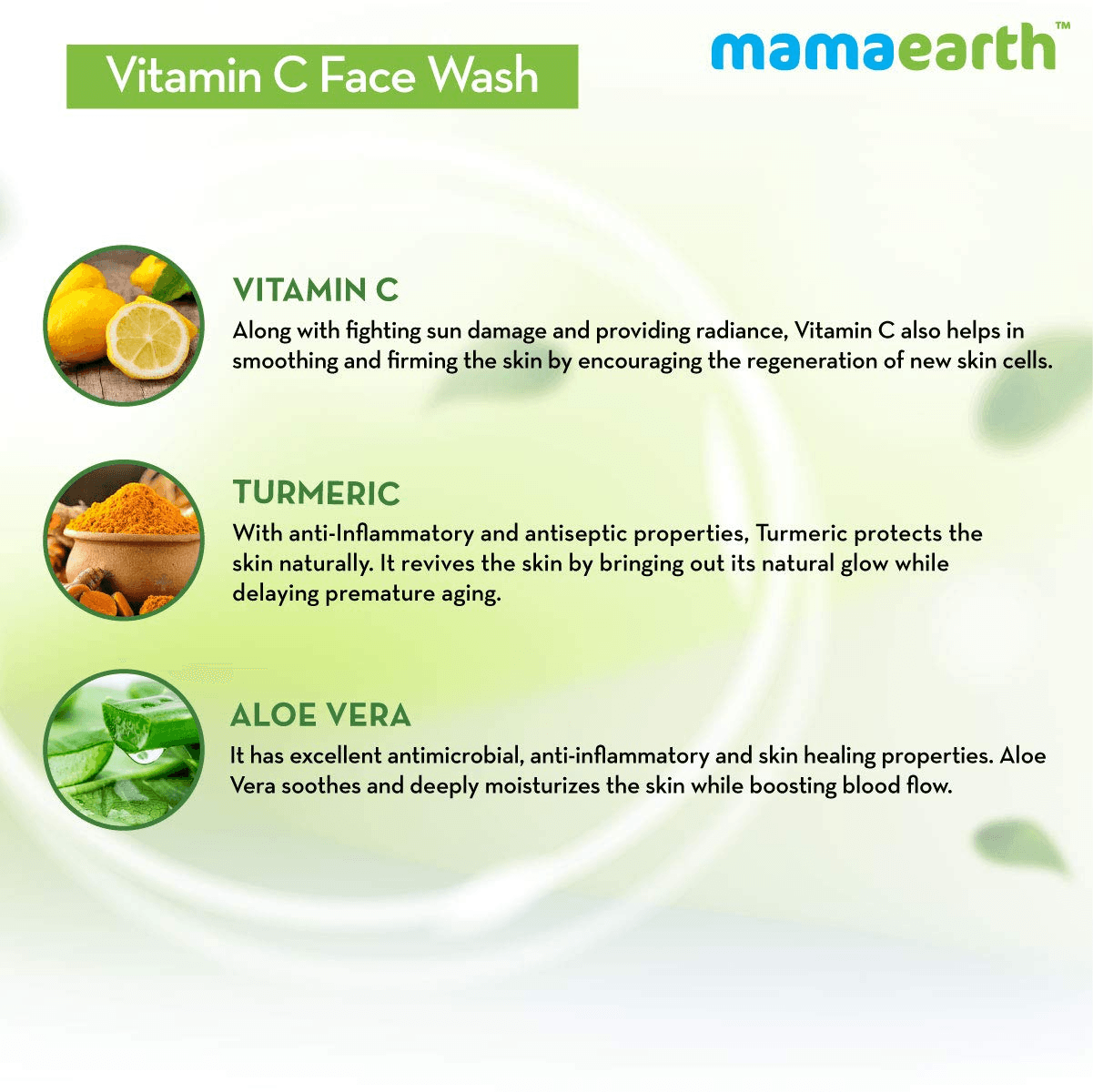 Mamaearth Vitamin C Face Wash With Vitamin C & Turmeric - 100ml
