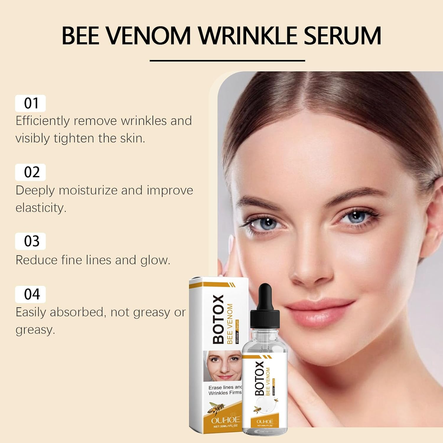 OUHOE Botox Bee Venom Wrinkle Serum - 30ml