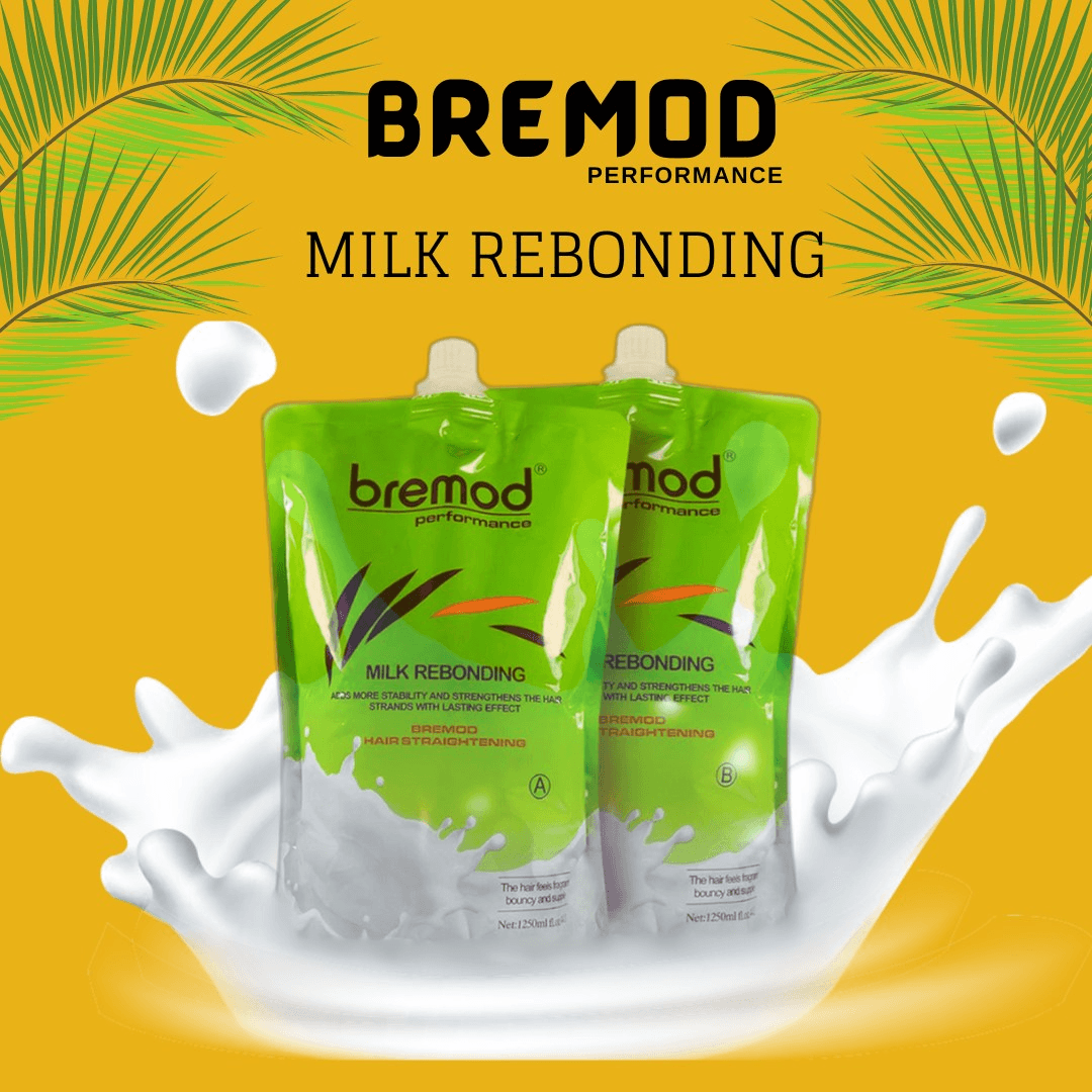 مجموعة فرد الشعر بالحليب من Bremod (A) + (B) - 1250 مل + 1250 مل