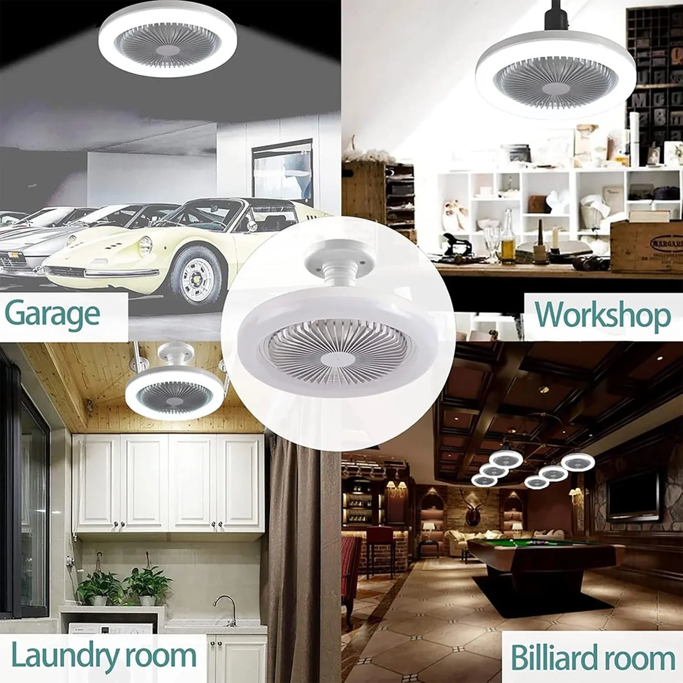 Multifunction Modern Ceiling Fan With LED Lamp