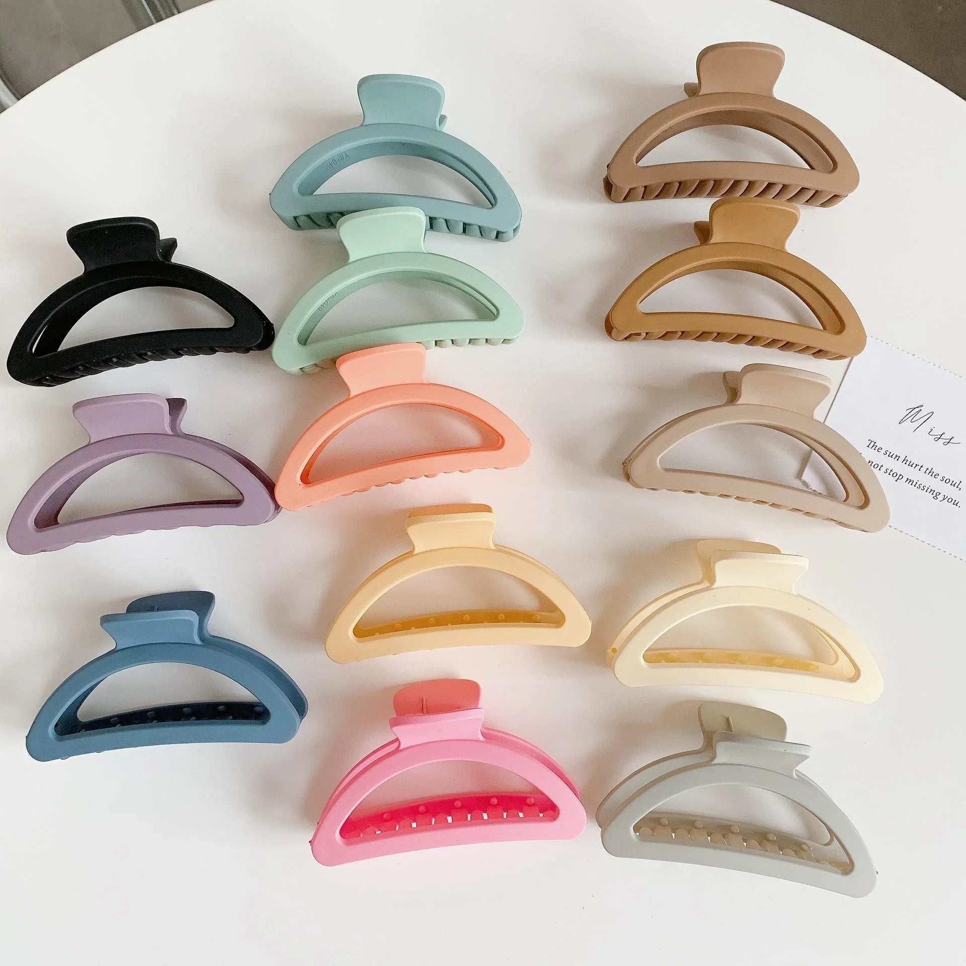 Unique Design Hair Claw Clips - 12 Pcs (KT-87B)