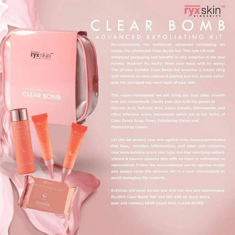 مجموعة التقشير المتقدمة Ryx Skin Clear Bomb