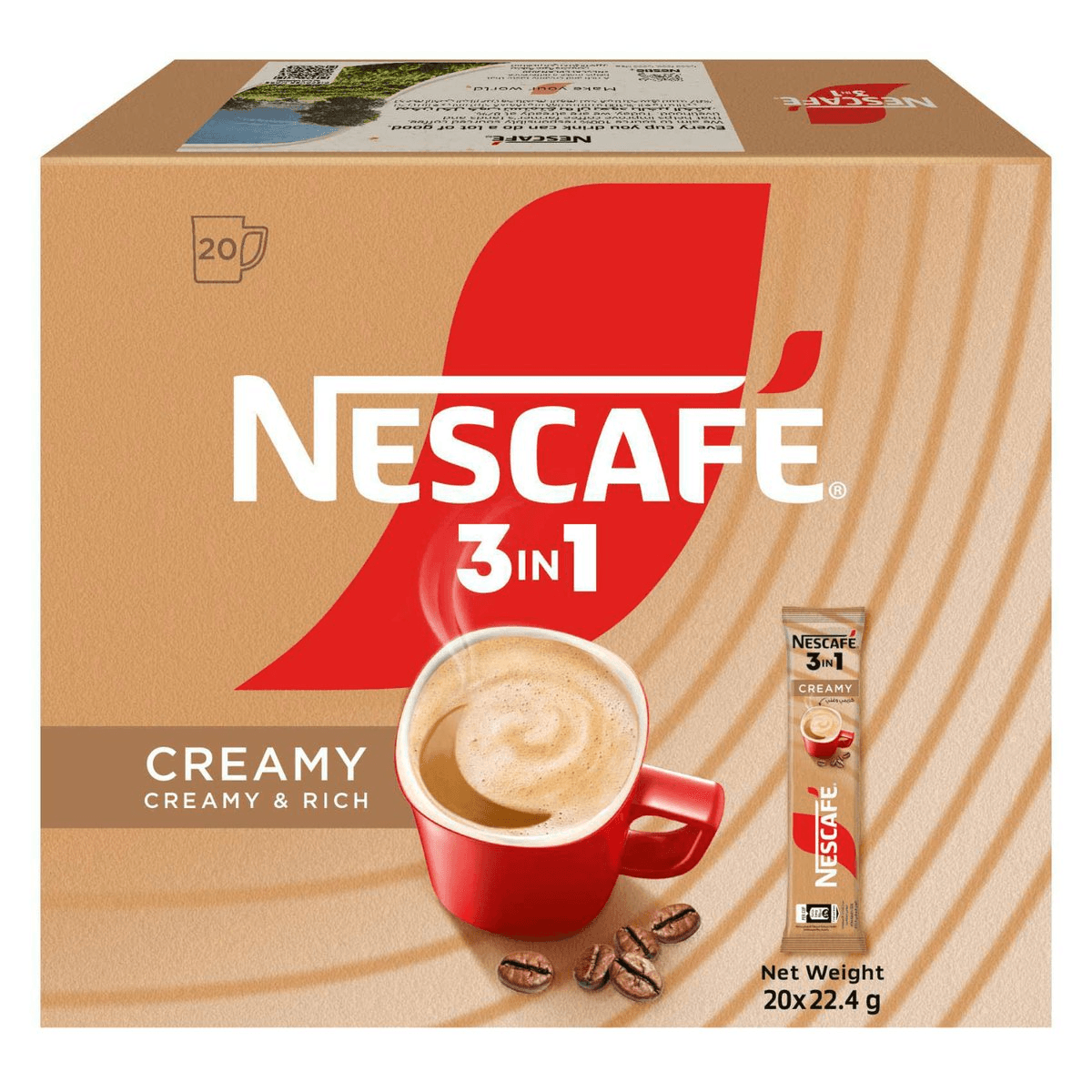 Nescafe 3 In 1 Creamy Latte Coffee 20 X 22.4