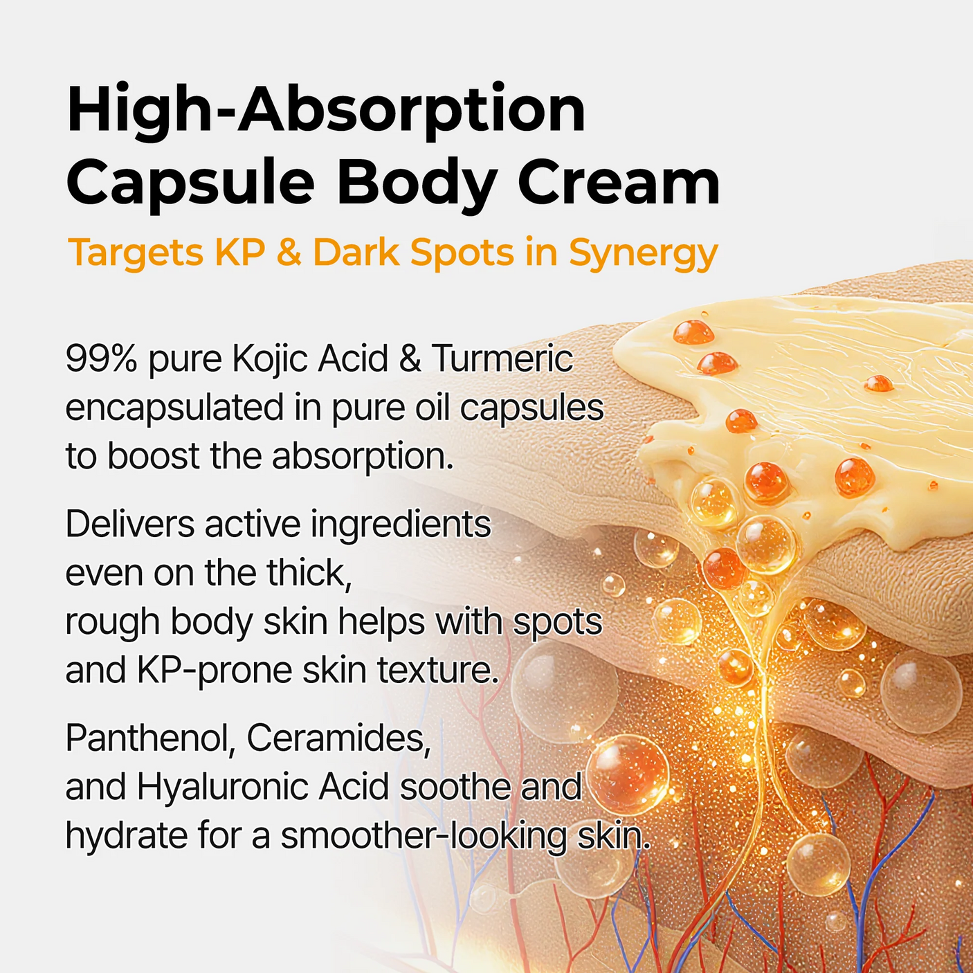 Dr.Melaxin Kojic Acid Turmeric Capsule Body Cream - 200g