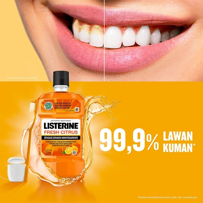 Listerine Fresh Citrus Mouthwash - 250ml