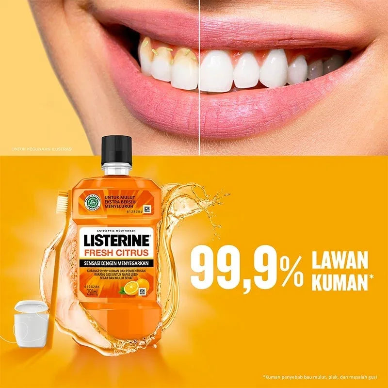 Listerine Fresh Citrus Mouthwash - 250ml