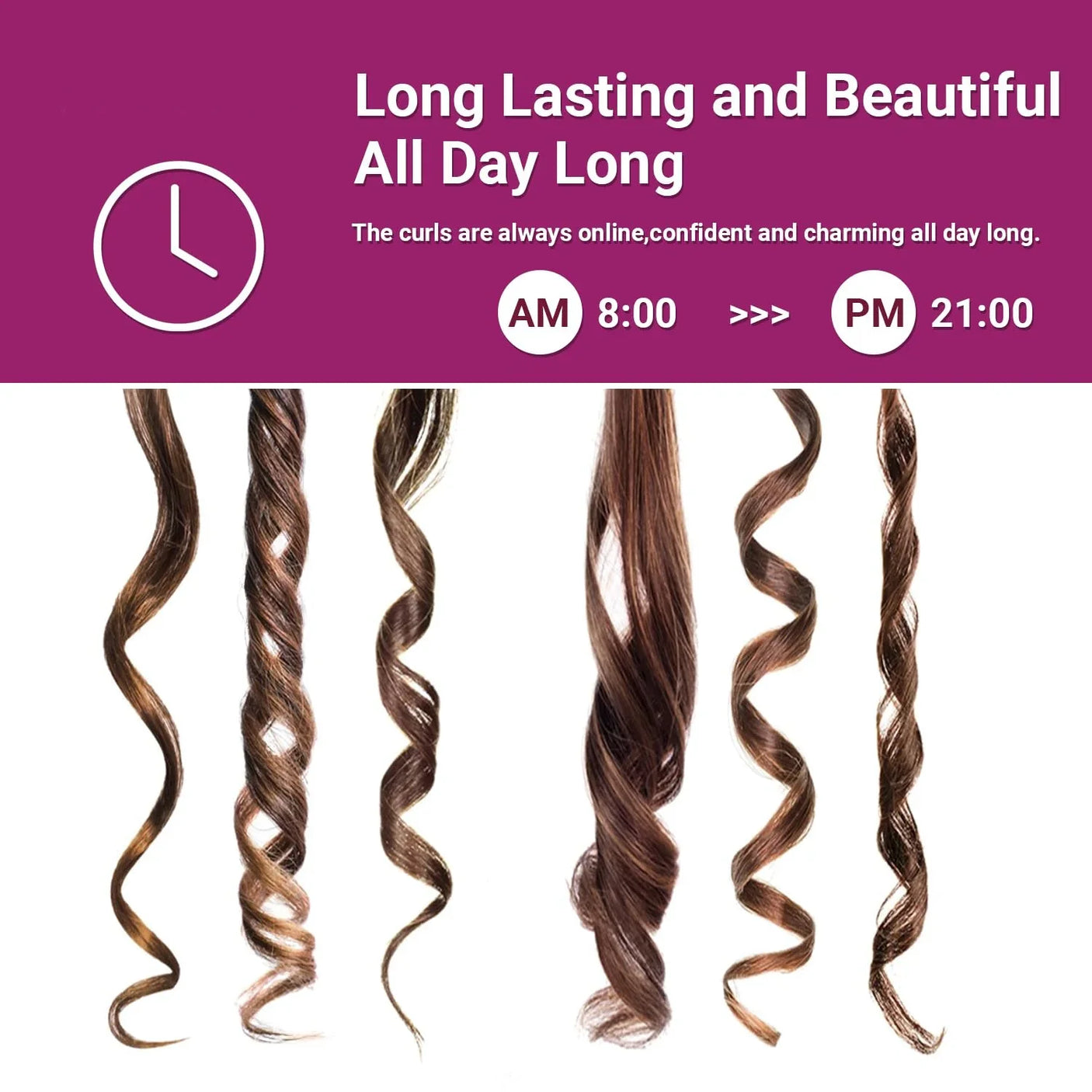 مكواة تجعيد الشعر بثلاثة براميل من BaByverse Keratin BA-449