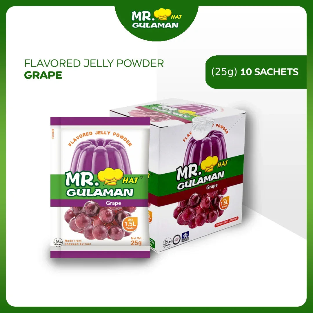 Mr. Hat Gulaman Grape Flavored Jelly Powder - 1 pc