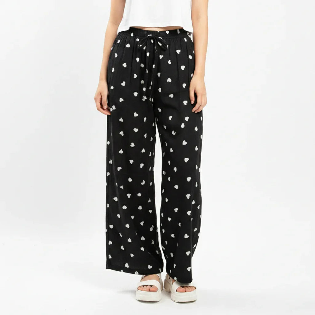 Women's Waisted Wide-Leg Palazzo Pants - YL609