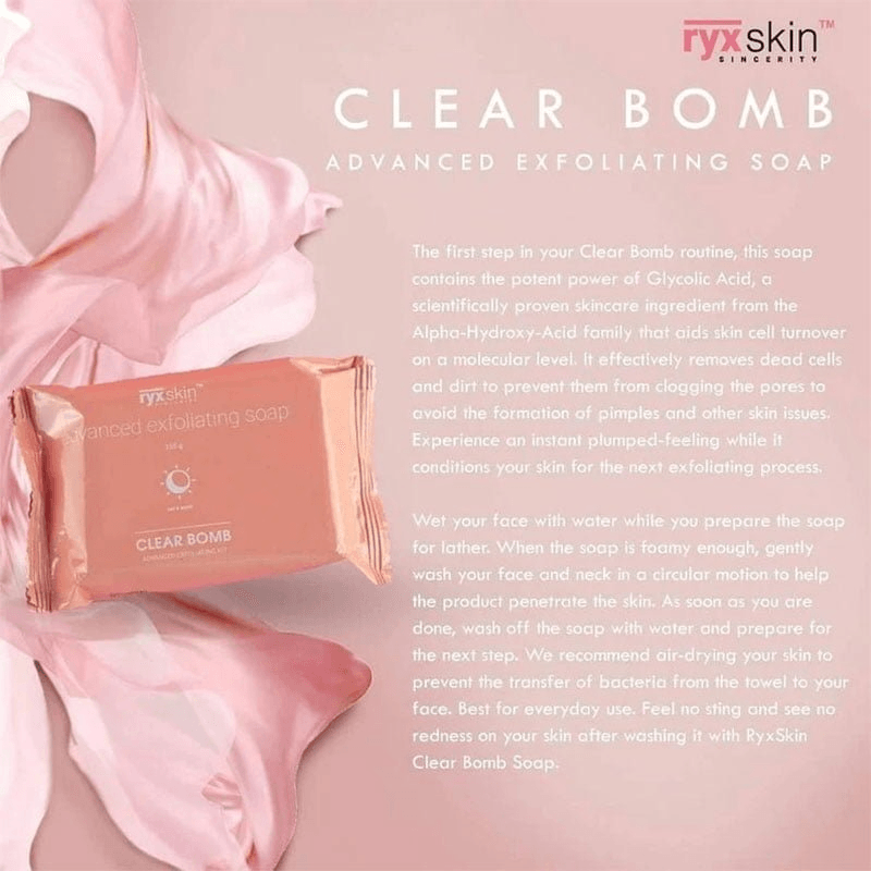 مجموعة التقشير المتقدمة Ryx Skin Clear Bomb