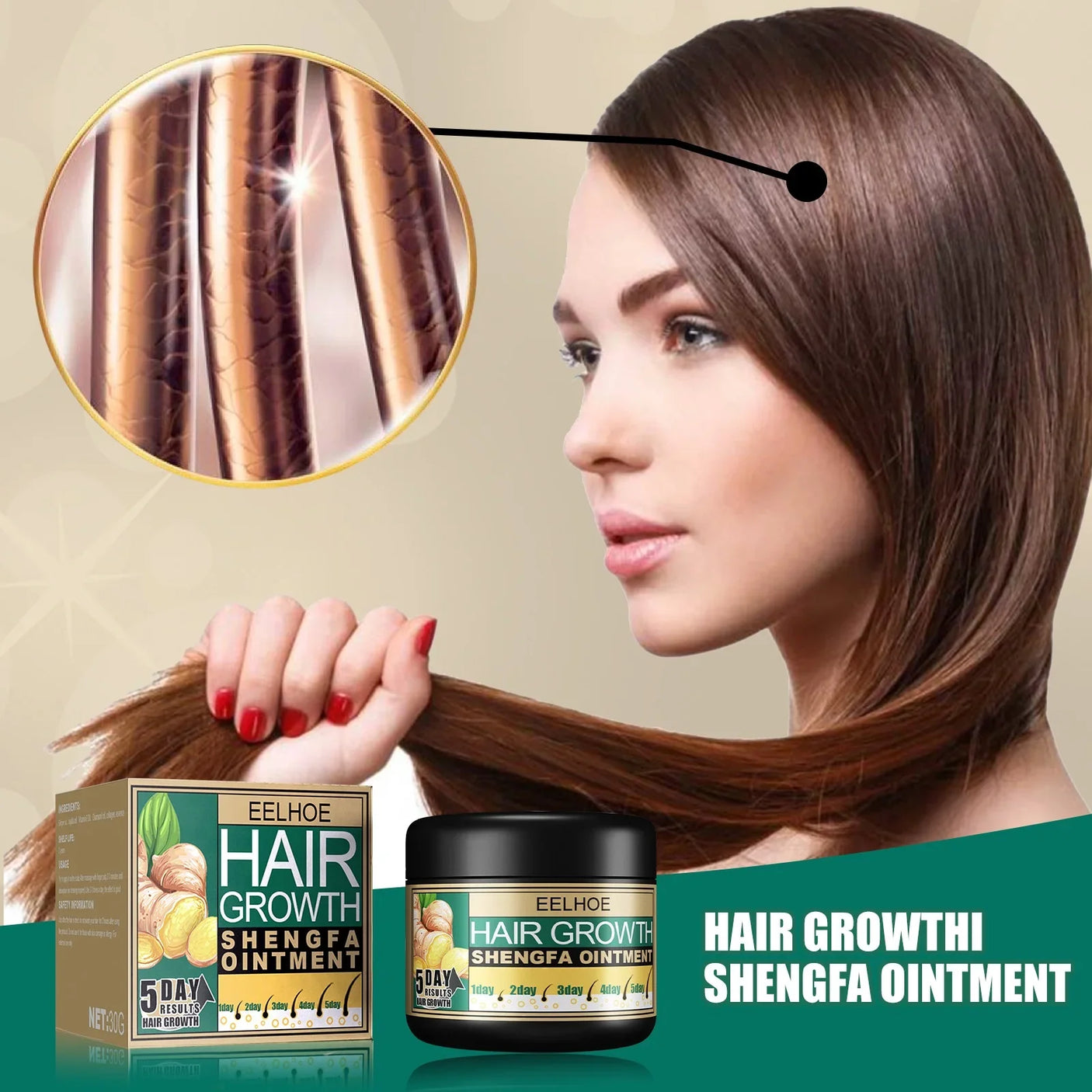 EELHOE Hair Growth Shengfa Cream - 100g