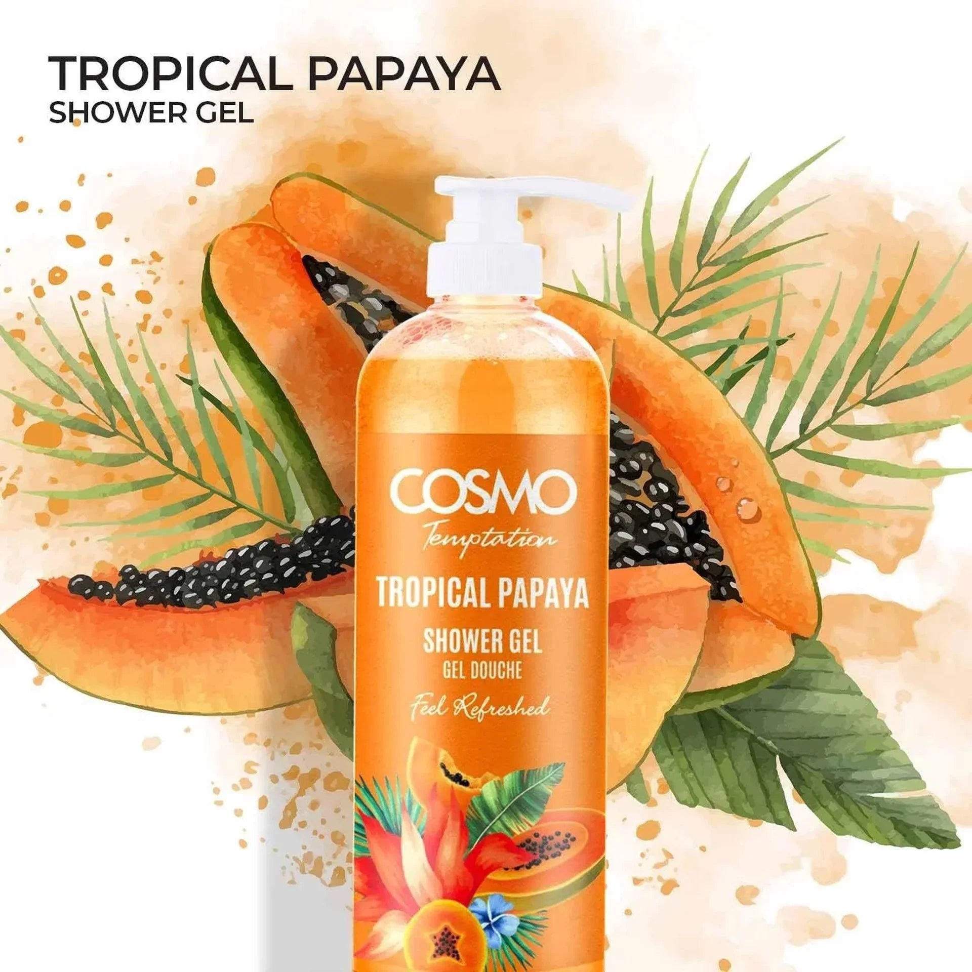 Cosmo Temptation Tropical Papaya Shower Gel - 1000ml