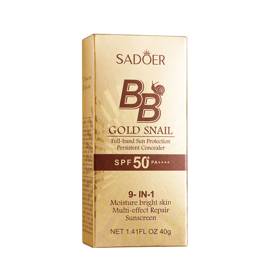 Sadoer 9 In 1 BB Gold Snail Sun Protection Cream SPF 50+ - 40g