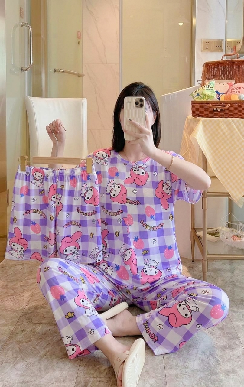 Women's Korean Fashion Pajamas 3 Pcs Set - HXF:1142#