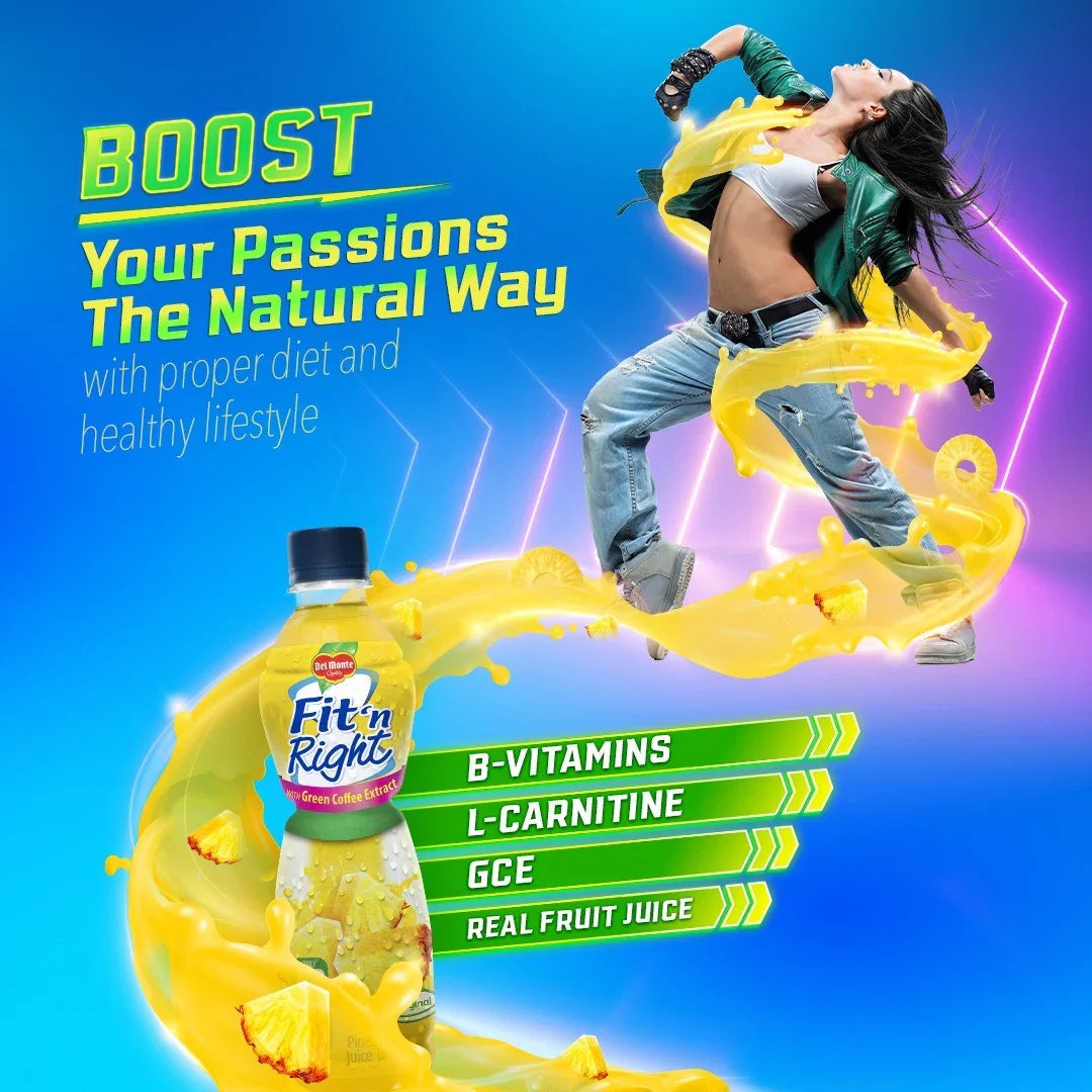 Del Monte Fit'n Right Original Pineapple Juice Drink - 330ml