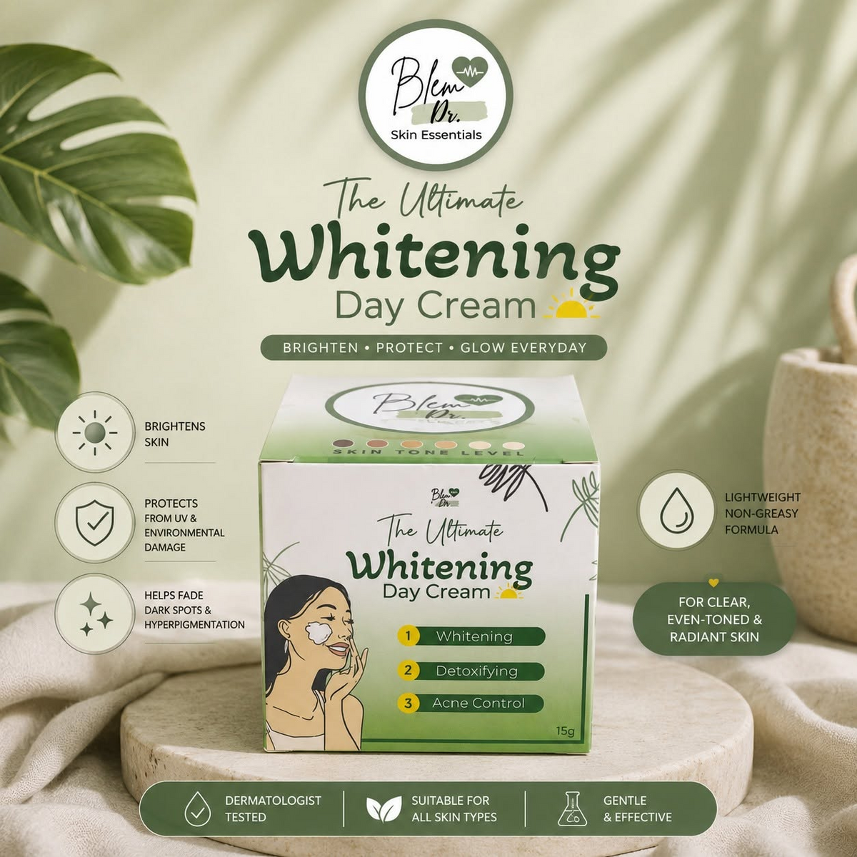 Blem Dr. The Ultimate Brightening Day Cream - 15g