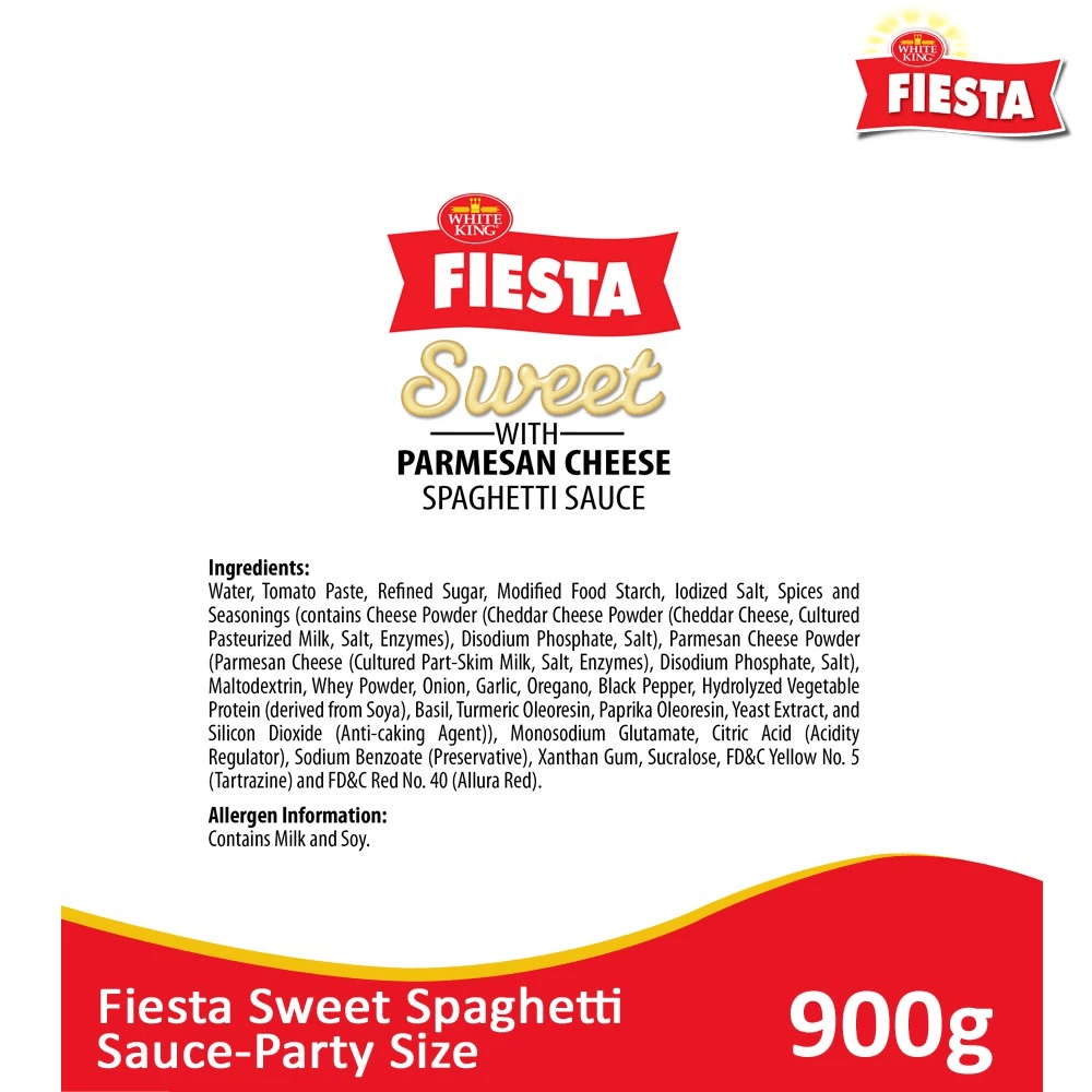 White King Fiesta Sweet Spaghetti Sauce Party Size - 900g