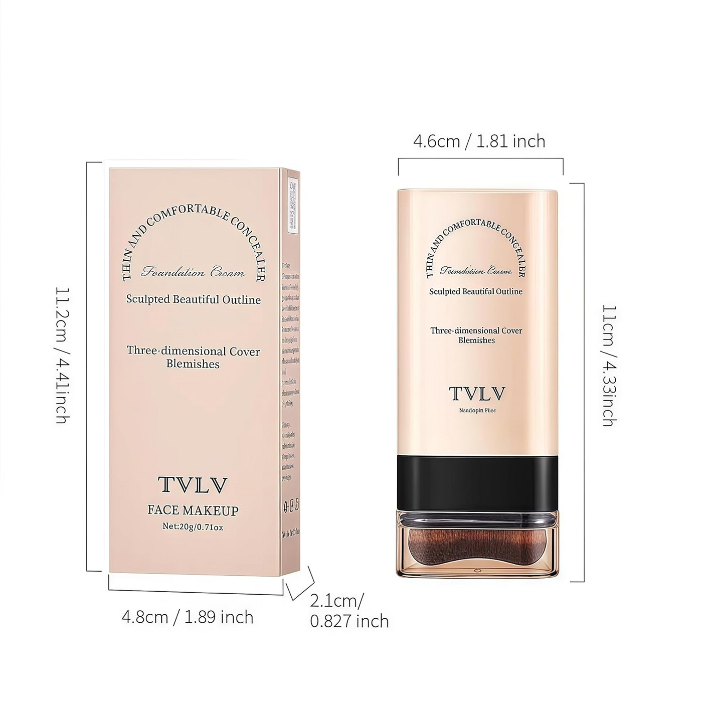 TVLV Thin Concealer & Foundation Cream Stick - 20g (Cream 01#)