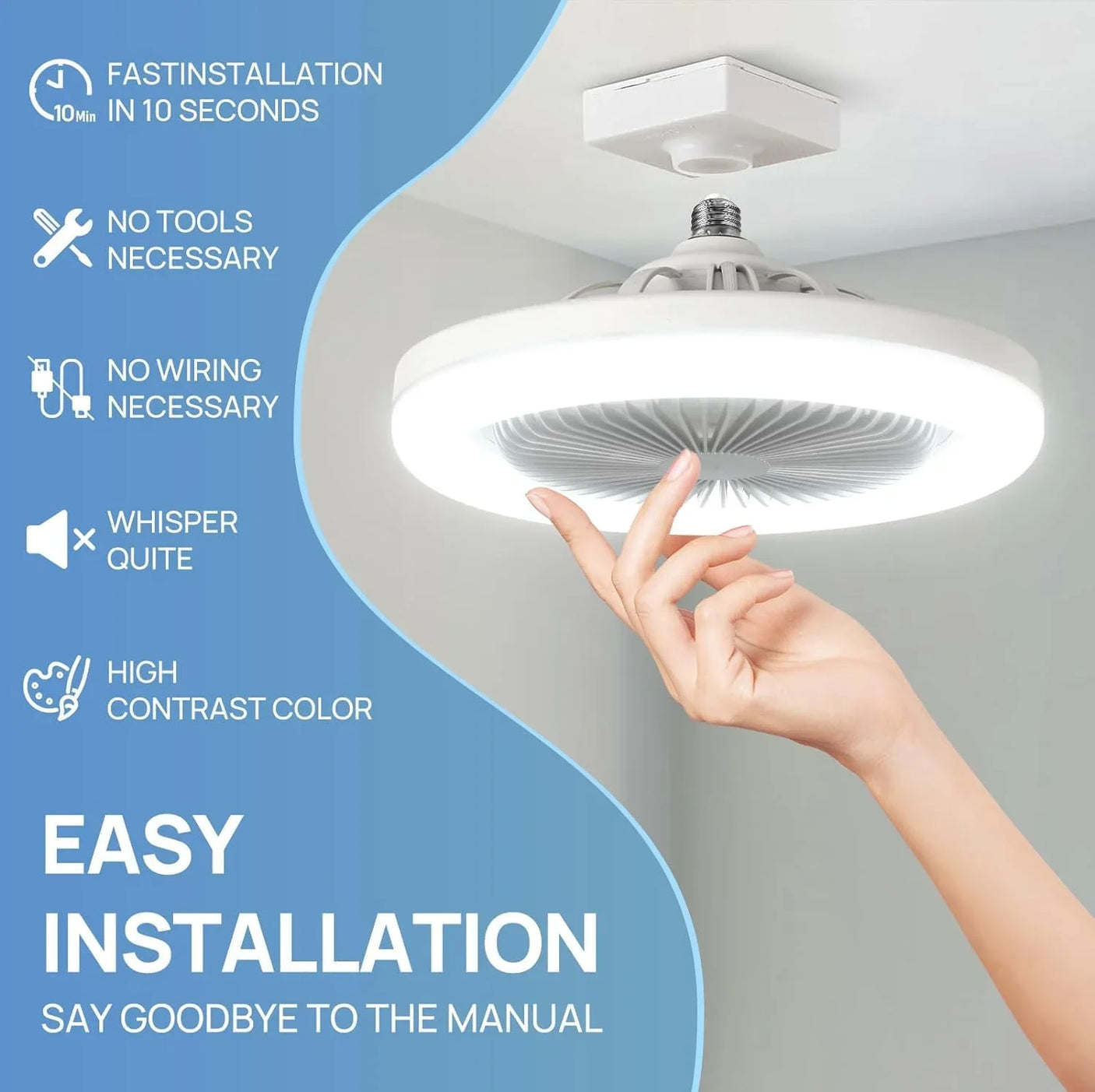 Multifunction Modern Ceiling Fan With LED Lamp