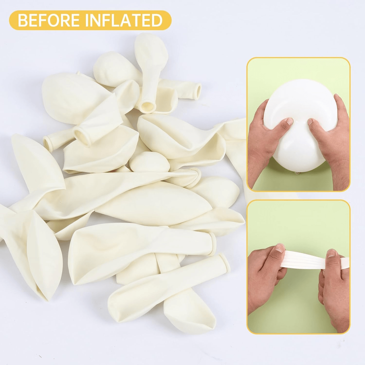 Birthday Party Decoration Balloons White - 10 Pcs