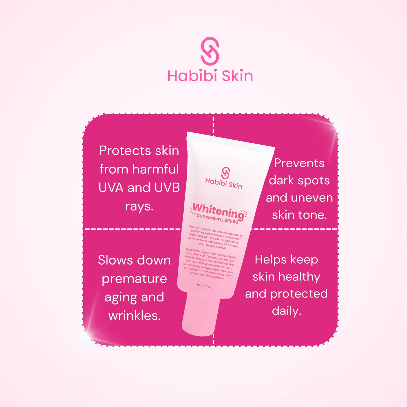 Habibi Skin Brightening Sunscreen SPF50 - 50ml