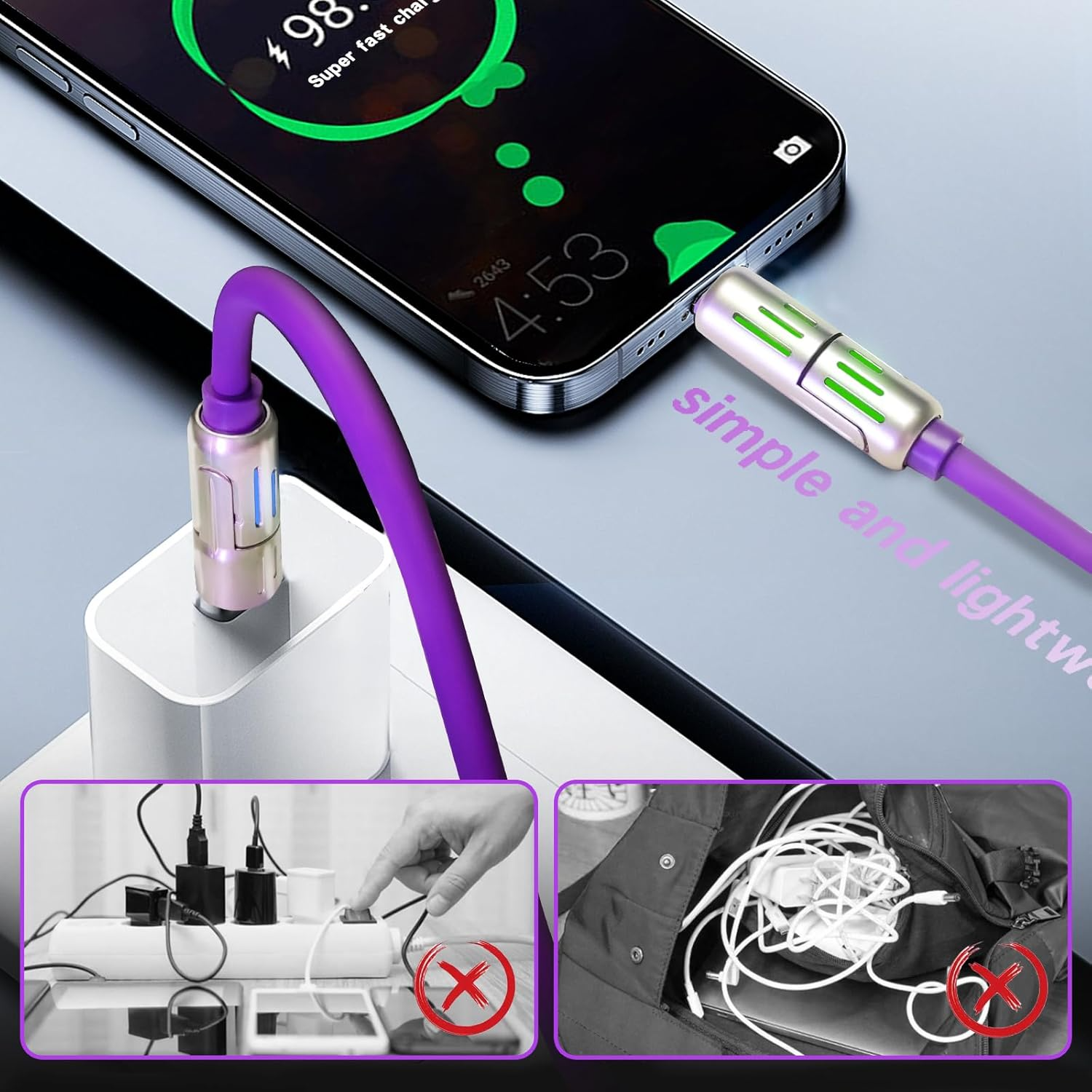 Multi Charging 240W 4 in 1 Fast Charging Cable
