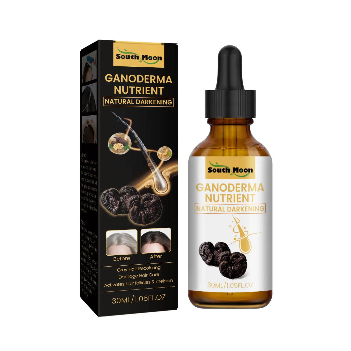 South Moon Ganoderma Nutrient Anti-Greying Hair Serum - 30ml