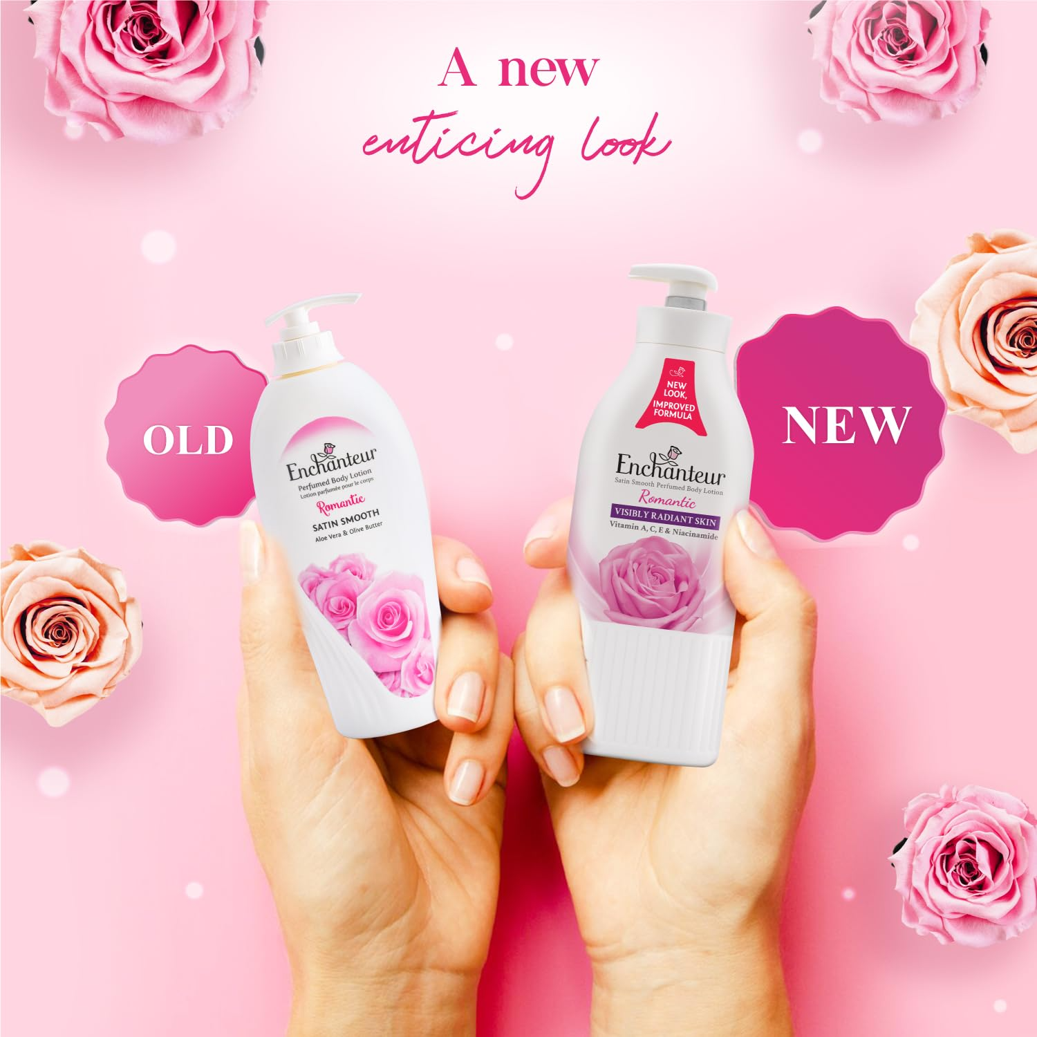 Enchanteur Romantic Perfumed Body Lotion (New Look) - 500ml