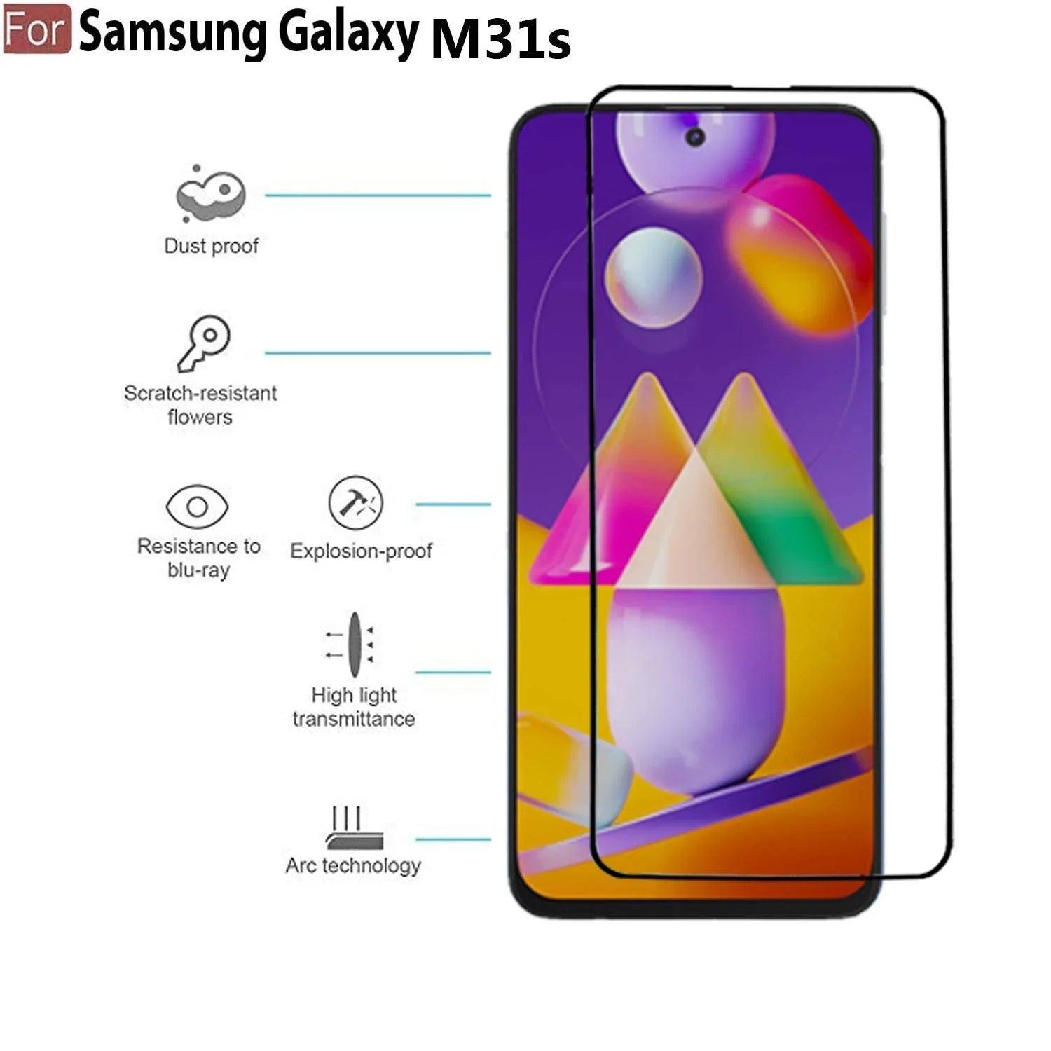 Samsung M31S Temper Glass