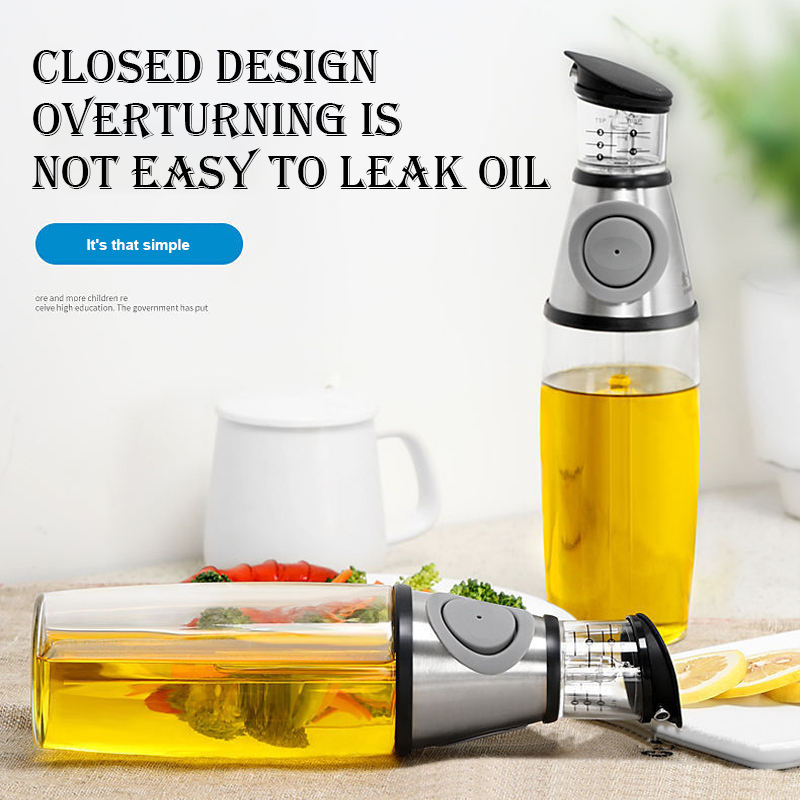 Oil & Vinegar Dispenser Bottle with Measurement Scale - 500ml