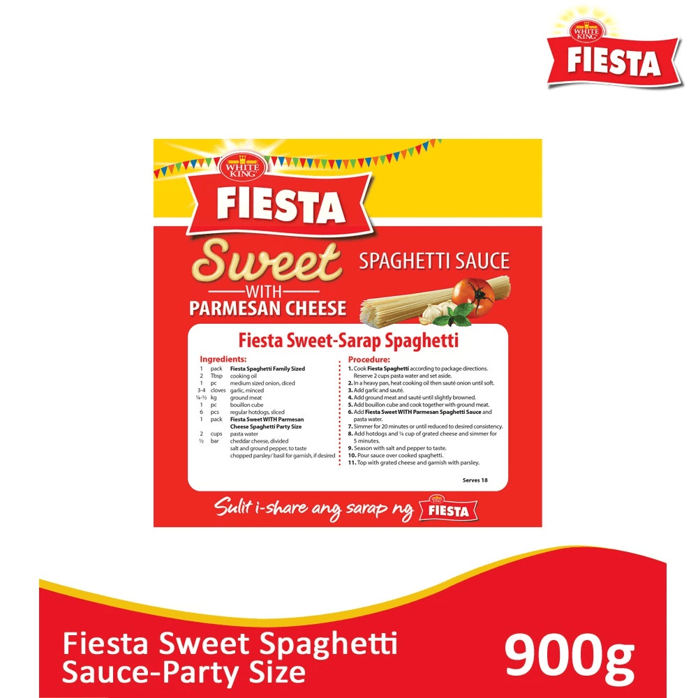 White King Fiesta Sweet Spaghetti Sauce Party Size - 900g