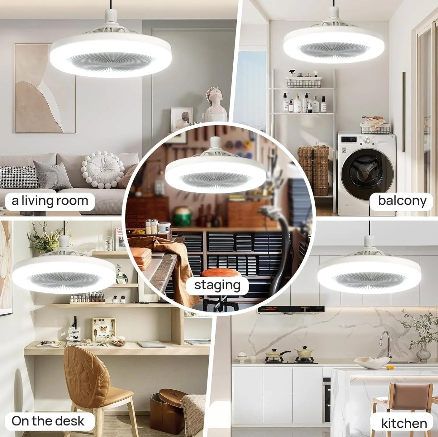 Multifunction Modern Ceiling Fan With LED Lamp