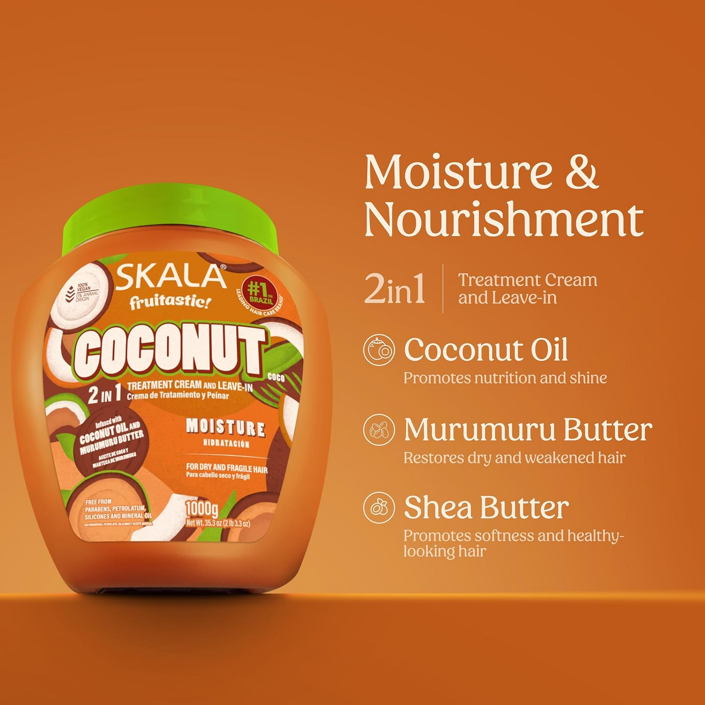 Skala Fruitastic Coconut 2 In 1 Hair Moisture Treatment Cream - 1000g