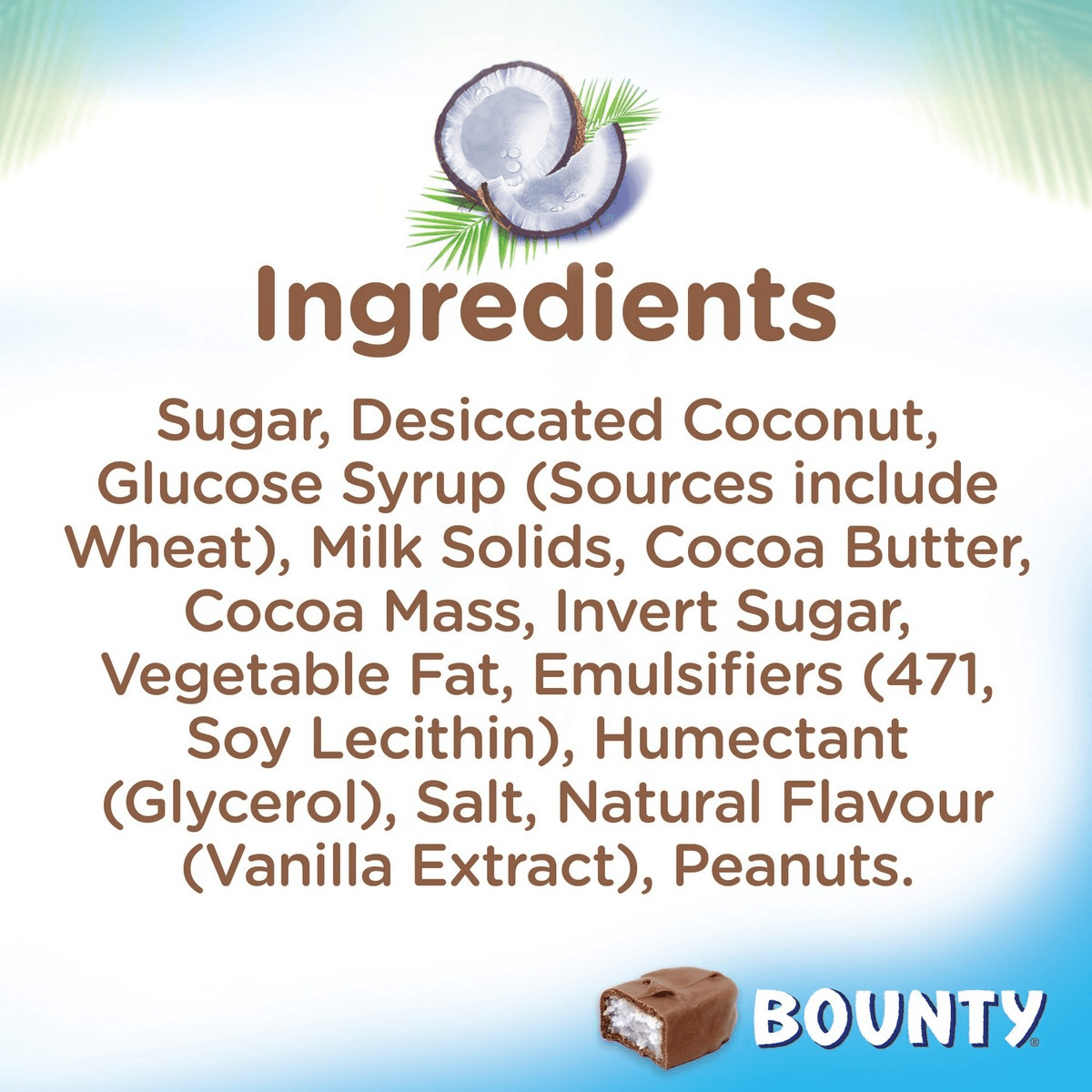 Bounty Milk Chocolate Bars (285g) Multipack - 57g x 5