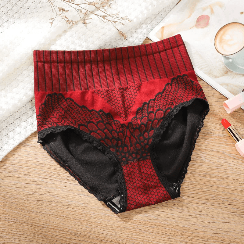 Women's Cotton High Waist Tummy Support Panties - 1695#