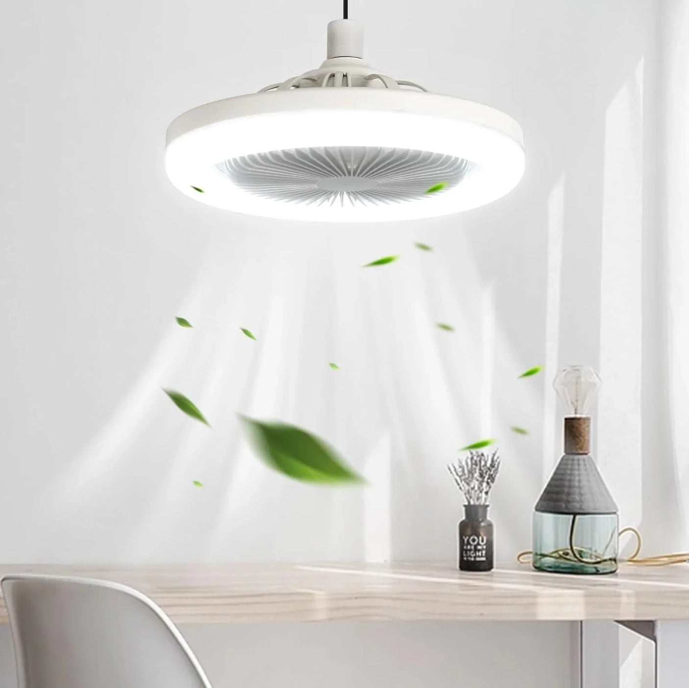 Multifunction Modern Ceiling Fan With LED Lamp