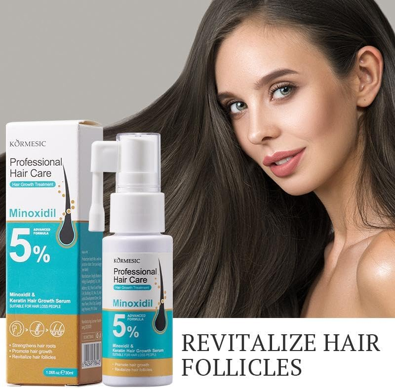 Kormesic 5% Minoxidil & Keratin Hair Growth Serum - 30ml