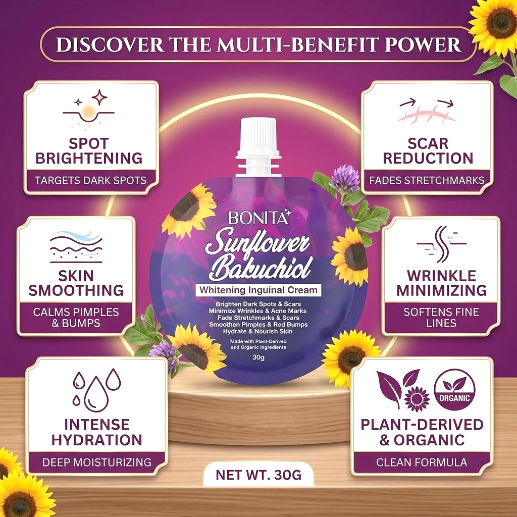 Bonita Sunflower Bakuchiol Brightening Inguinal Cream - 30g
