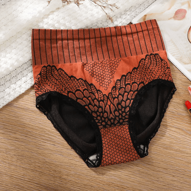 Women's Cotton High Waist Tummy Support Panties - 1695#