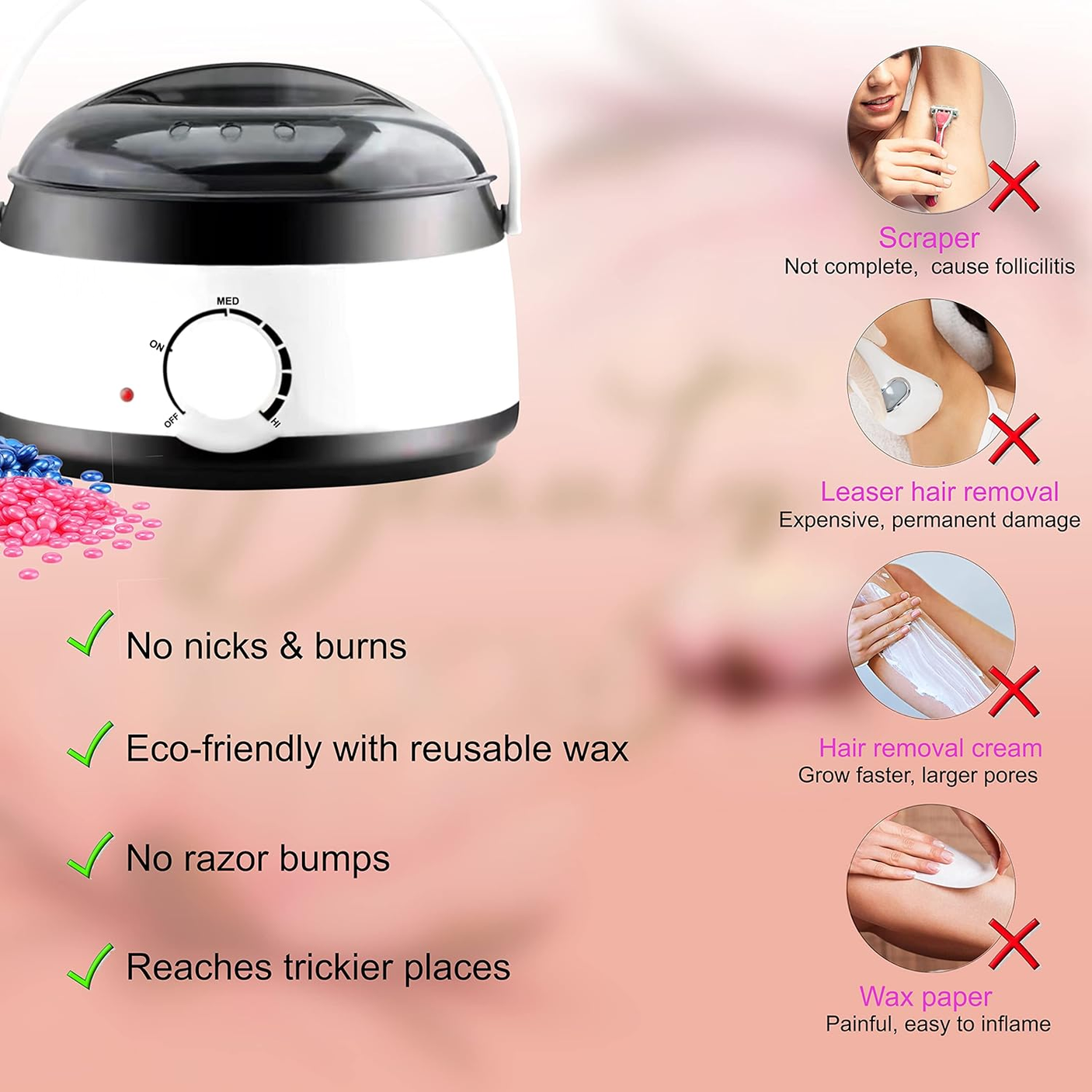 Pro-Wax 600 Warmer Heater For Hard Strip & Paraffin Waxing